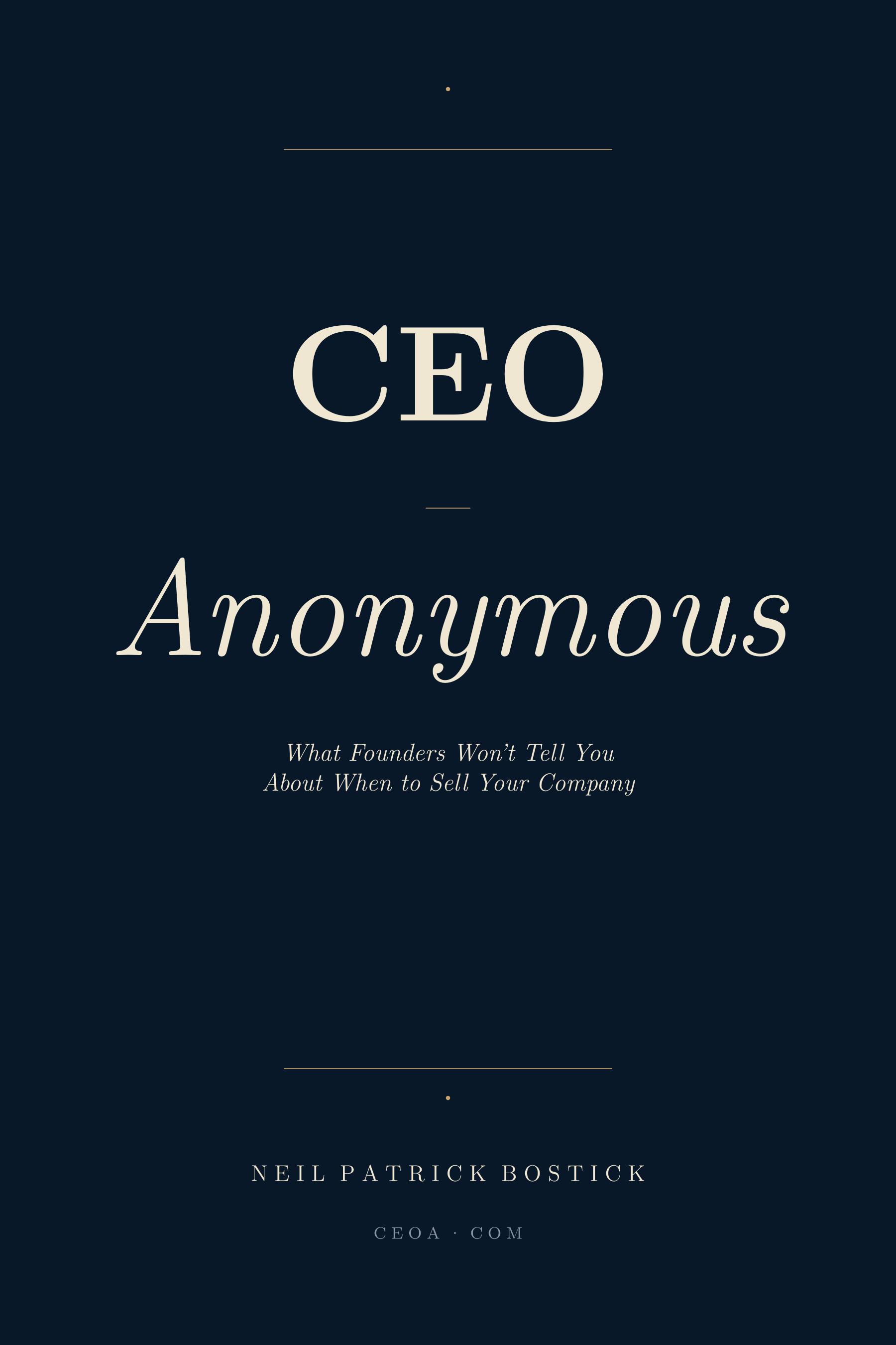 CEO Anonymous — the book